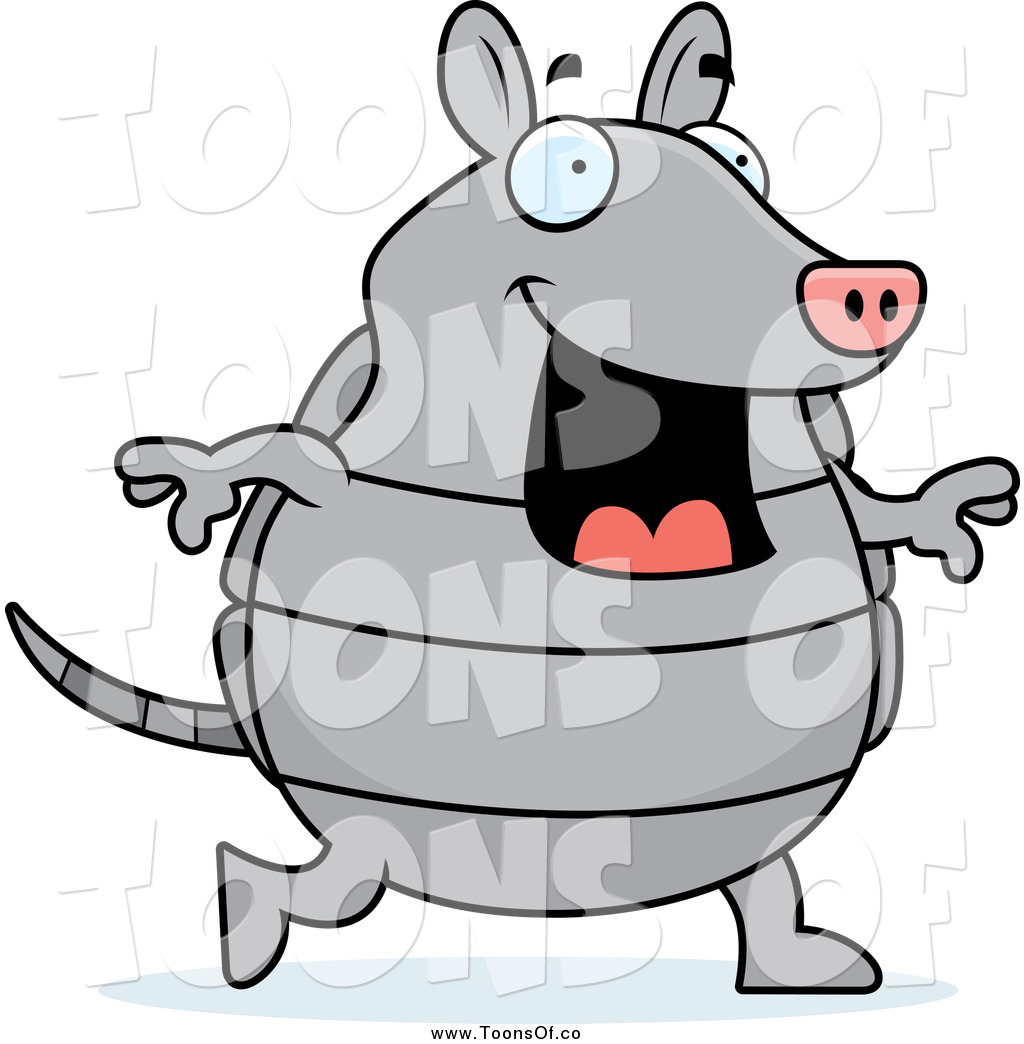 1024x1044 Vector Cartoon Of A Happy Armadillo Walking Upright By Cory Thoman