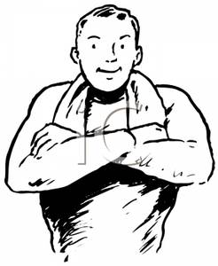246x300 Free Clipart Image A Strong Man With His Arms Crossed