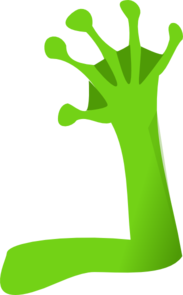 183x295 Frog Green Right Arm Clip Art