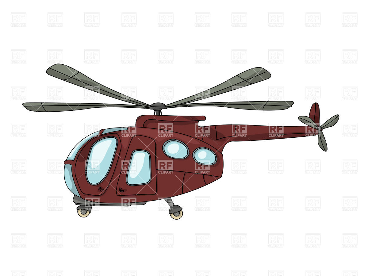 1200x900 Cartoon Drawing Of Brown Helicopter Royalty Free Vector Clip Art