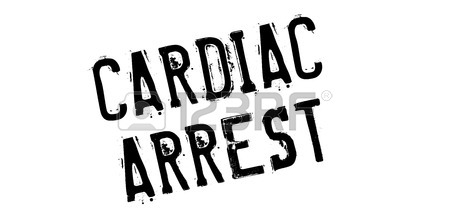 450x223 Cardiac Arrest Rubber Stamp. Grunge Design With Dust Scratches