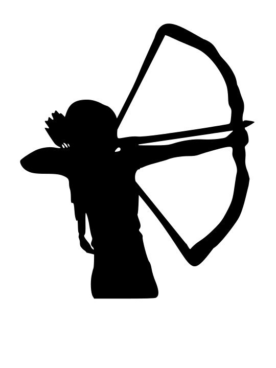 540x720 Black Clipart Bow And Arrow