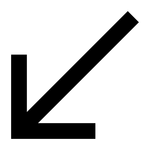 512x512 Diagonal Arrow Clip Art