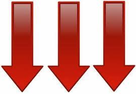 270x187 Red Down Arrow Clip Art