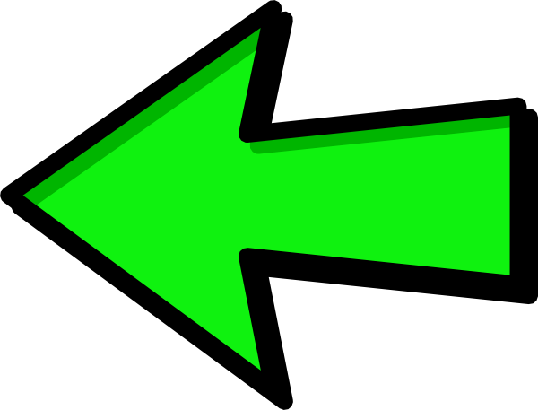 600x457 Green Arrow Left Clip Art