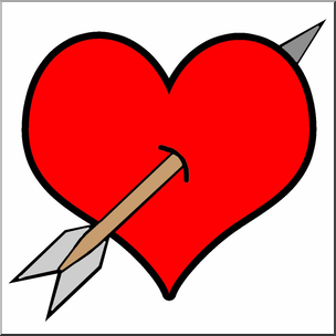 304x304 Clip Art Heart Amp Arrow Color I Abcteach