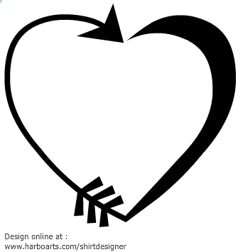 335x355 Arrow Clipart Heart