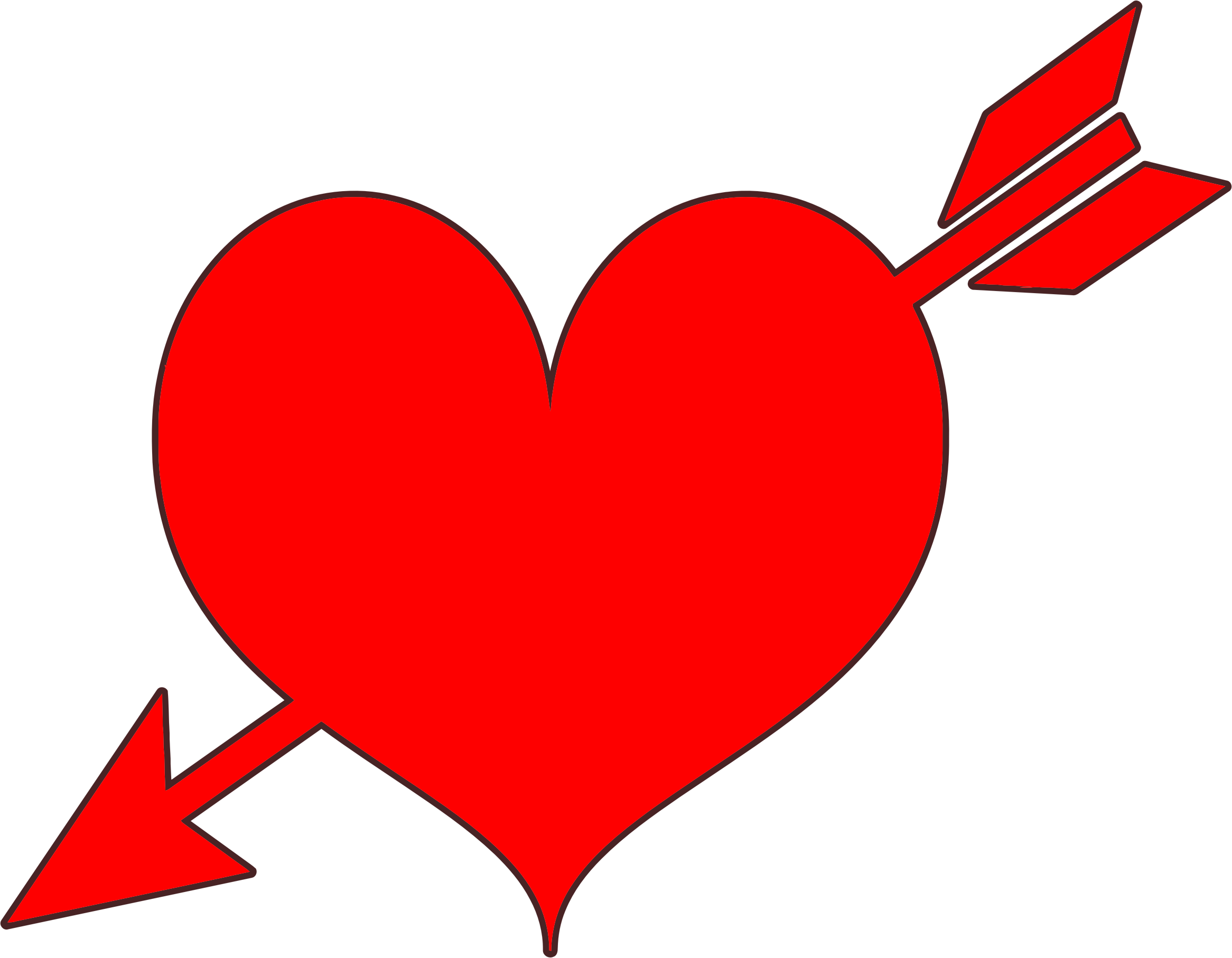 2332x1814 Heart Arrow Clipart, Explore Pictures