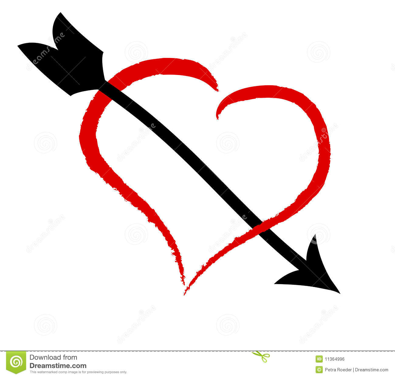 1300x1245 Heart With Arrow Clipart