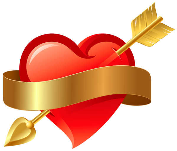 600x510 Red Heart With Arrow Png Clipart. Desktop Arrow