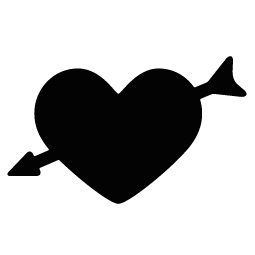 255x255 Arrow Heart Clipart Black And White For Silhouette