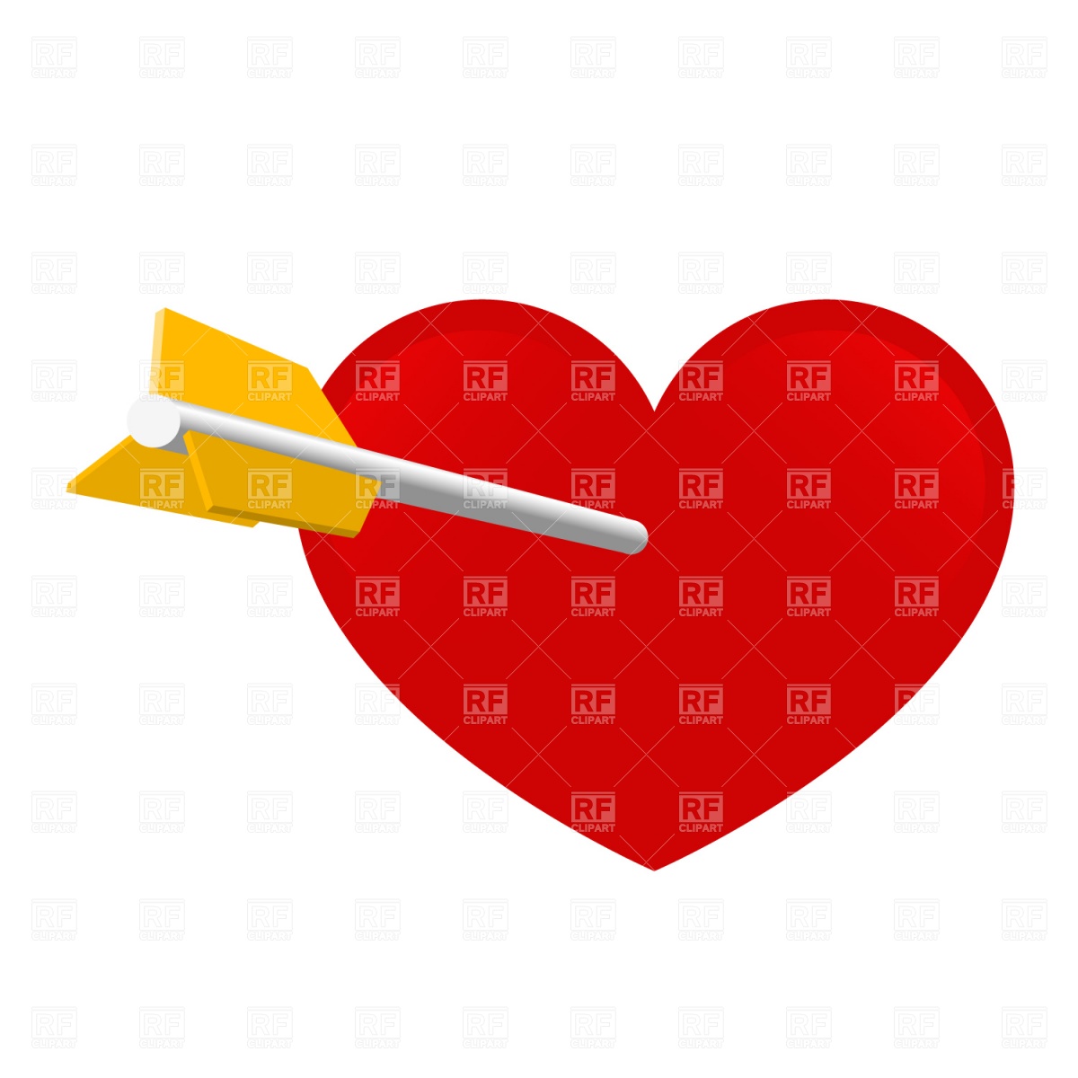 1200x1200 Arrow And Heart Royalty Free Vector Clip Art Image