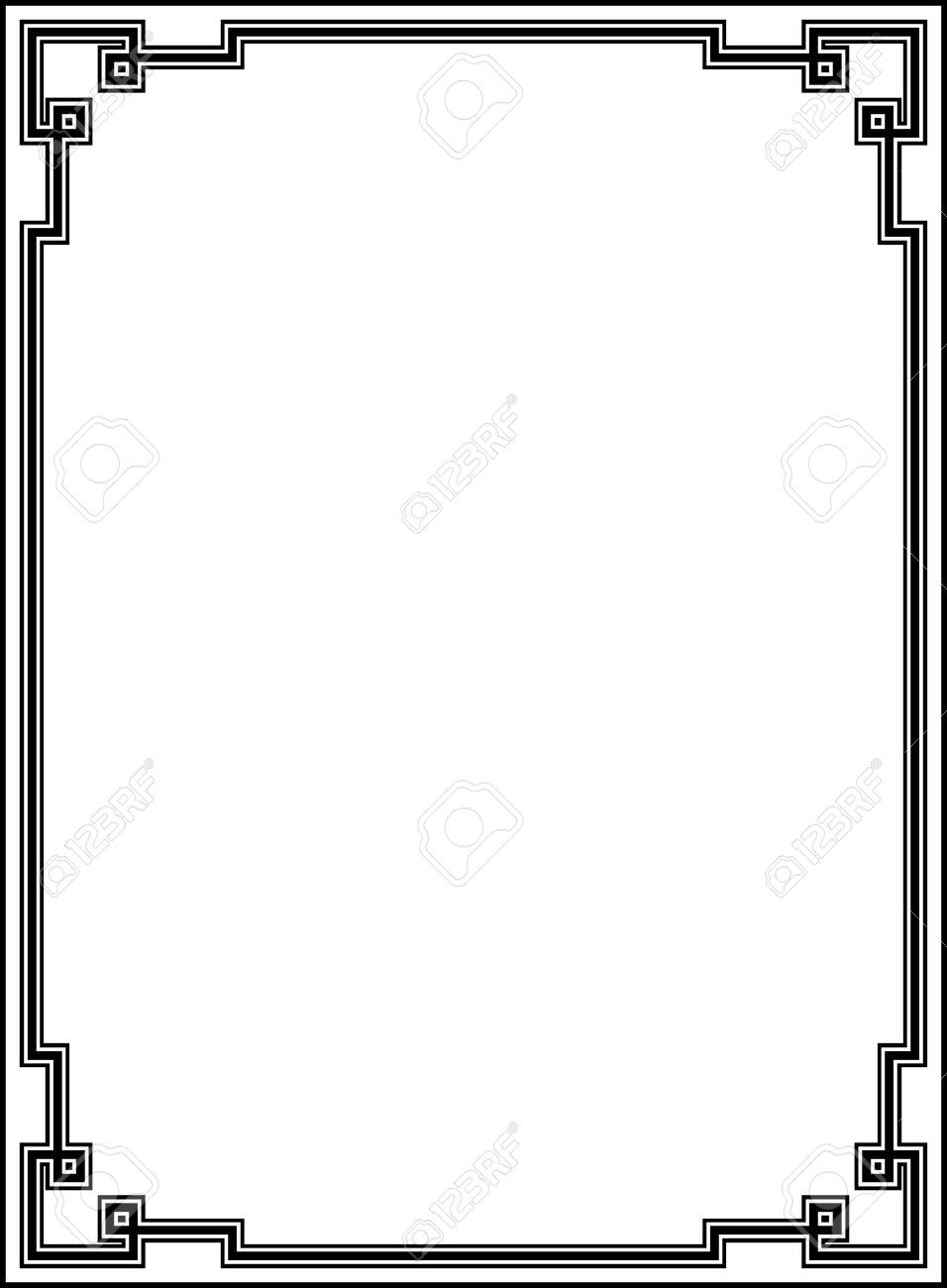 956x1300 Art Deco Decorative Borders
