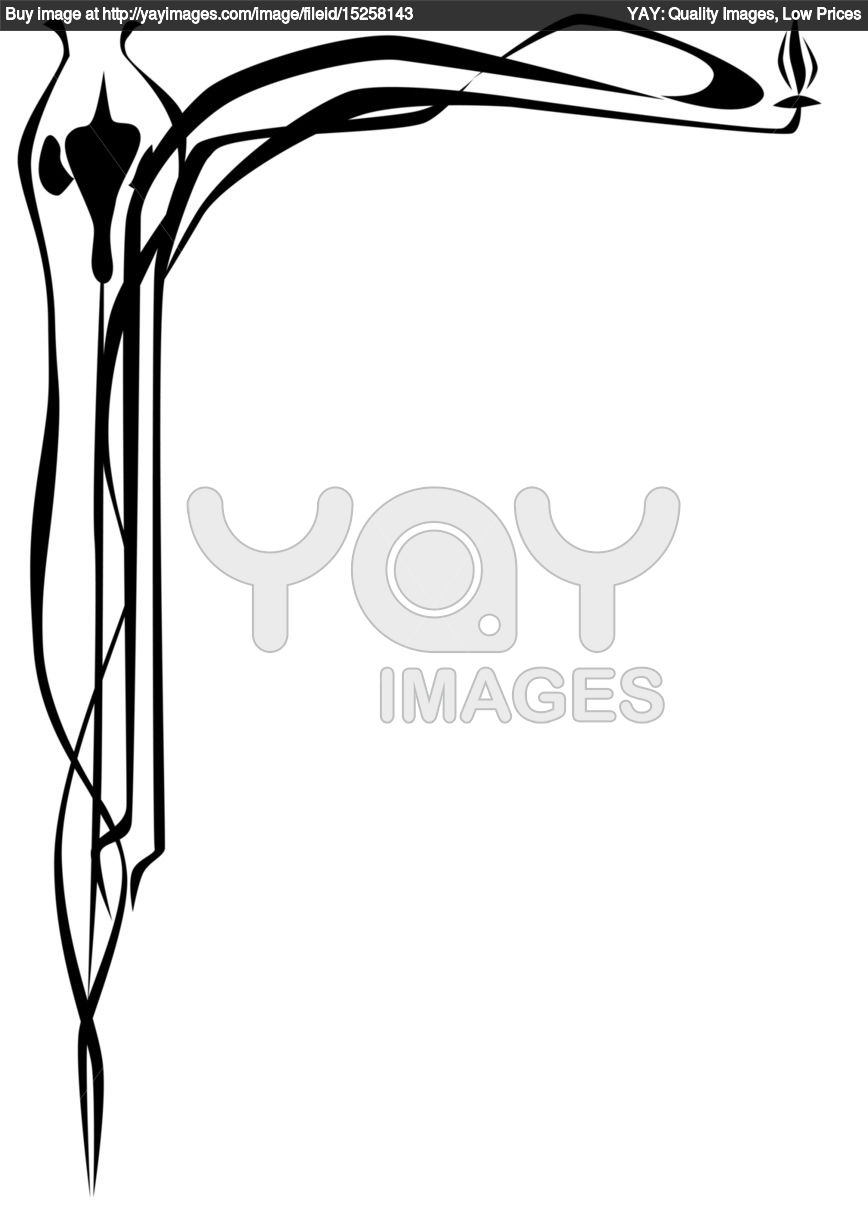 868x1210 Calligraphy Clipart Art Deco