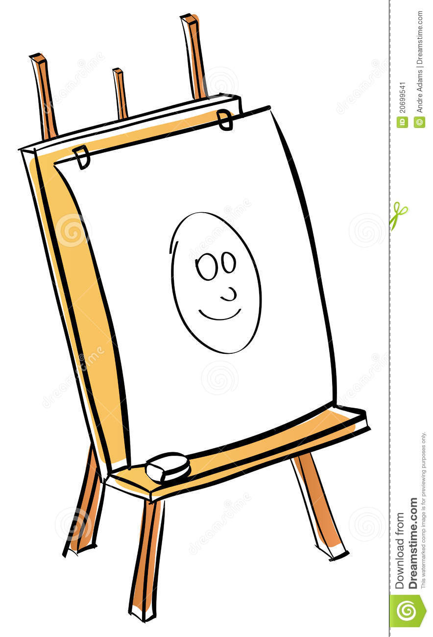 884x1300 Artist Easel Clipart