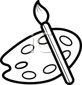 287x300 Brushes Clip Art Black And White