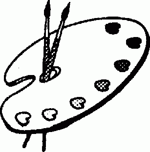 307x312 Artwork Clipart Black And White