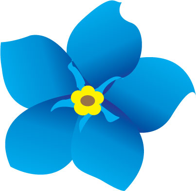 403x391 Forget Me Not Flowers Clipart