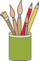 127x200 Art Supplies Clip Art