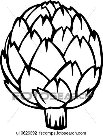 357x470 Clipart Of , Artichoke, Food, Produce, Vegetable, U10626392