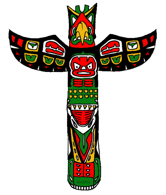 540x634 Native Americans Clip Art By Phillip Martin, Pacific Northwest Totem