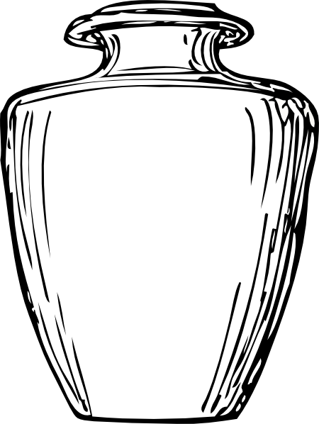 450x598 Black Amp White Greek Jar Clip Art