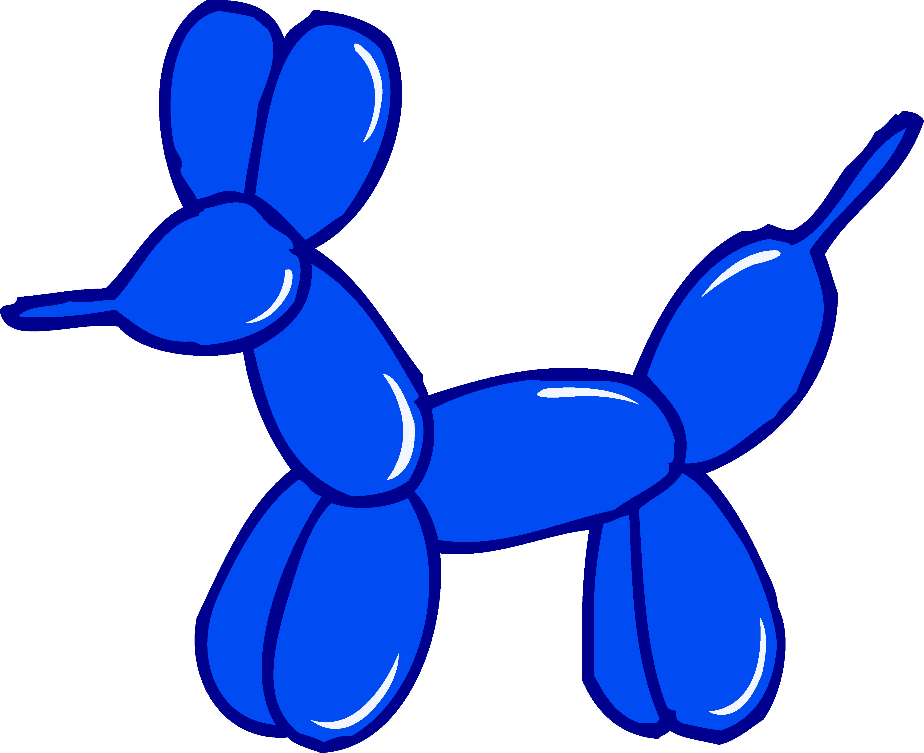 3923x3199 Cute Blue Balloon Animal