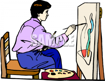 350x269 Royalty Free Artist Clip Art, Business Clipart