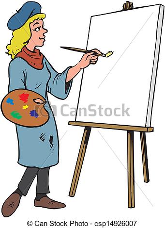 341x470 Artist Girl Clipart