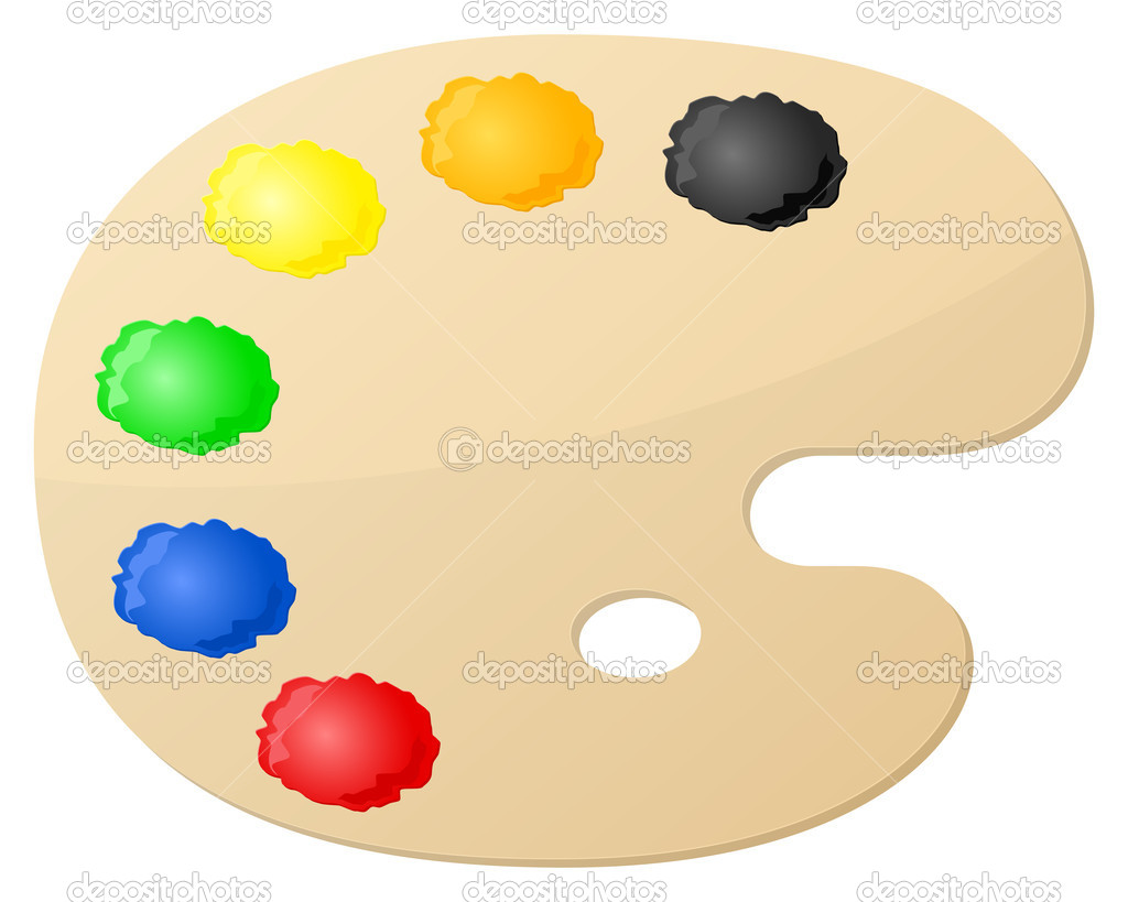 1024x819 Artist Paint Palette Clipart
