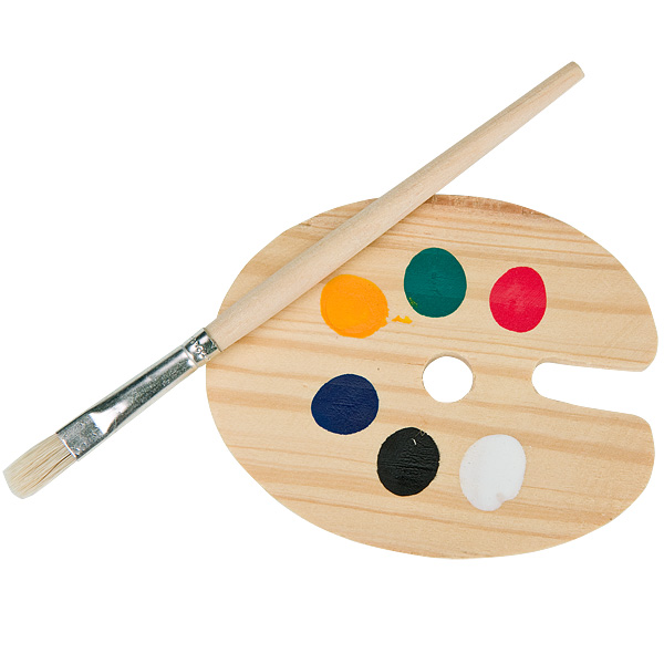 600x600 Artist Paint Palette Clipart