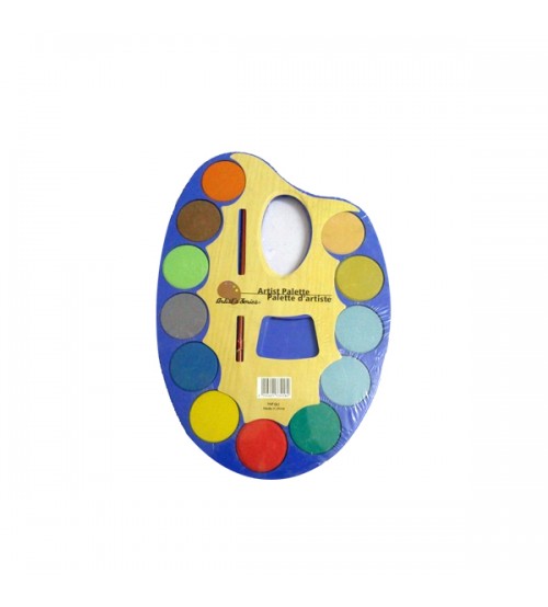 500x554 Colors Paint Palette For Kids, Artist Palette, 1 Paint Brush