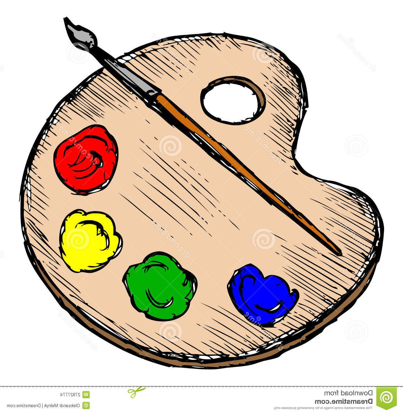 1300x1336 Unique Paint Palette Artist Painting Clipart Design