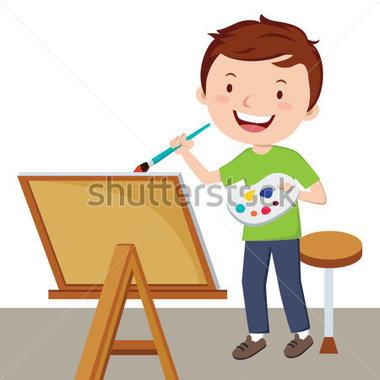 380x380 Boy Painting Clipart