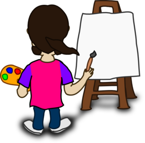 298x294 Cartoon Character Painting Blank Slate Clip Art