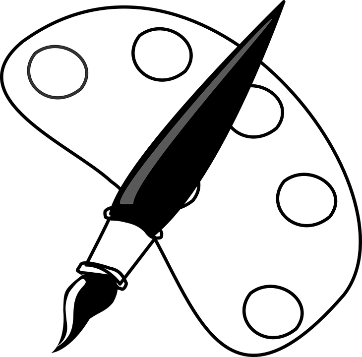 730x720 Creative Clipart Art Palette