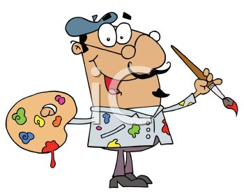 350x275 Occupation Cartoon Of A Artist Who Paints Pictures