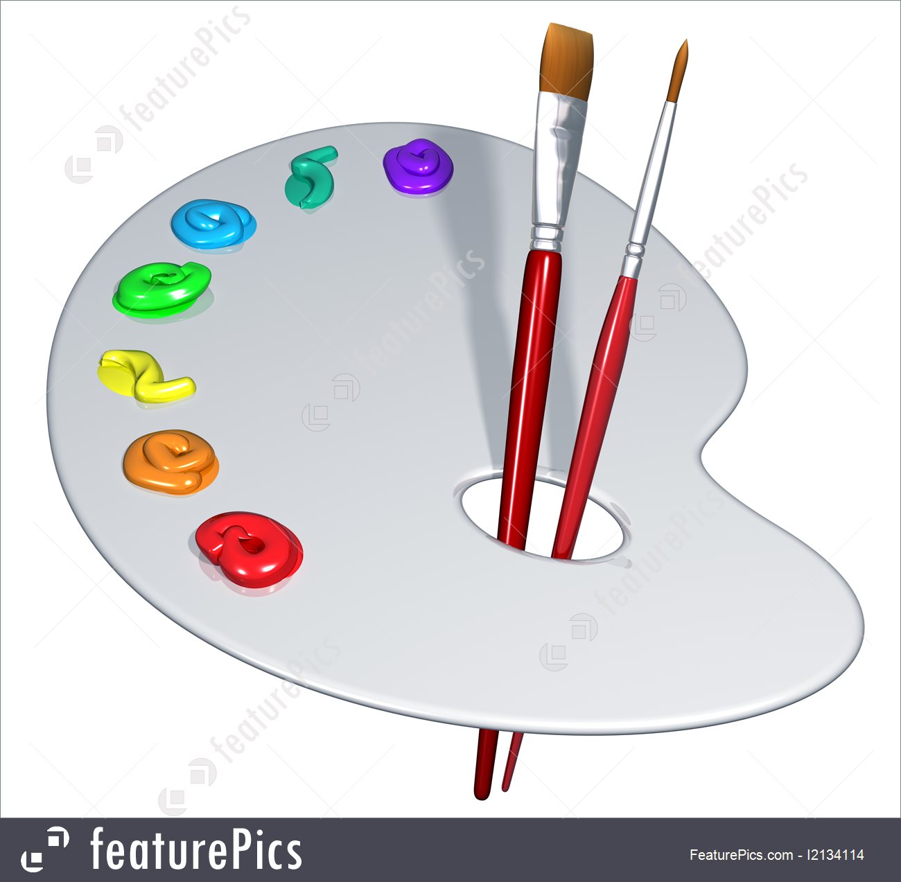 1300x1273 Artistic Tools Isolated Artist Palette