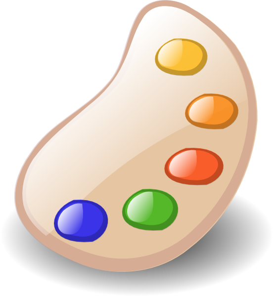 552x599 Painter Color Palette Clip Art