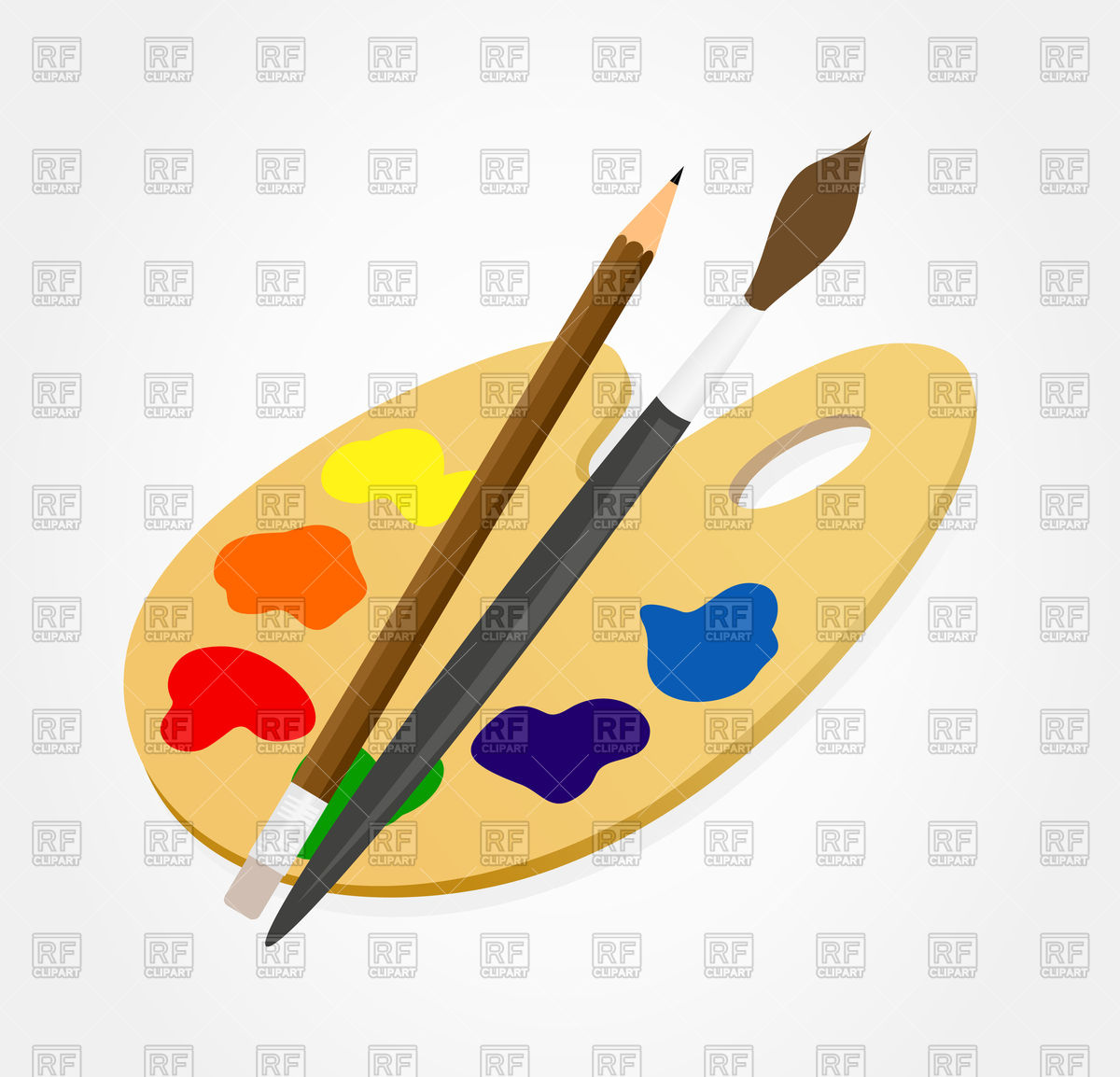 1200x1154 Palette Of Artist Royalty Free Vector Clip Art Image
