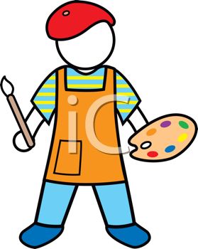 279x350 Artist Paint Palette Clipart