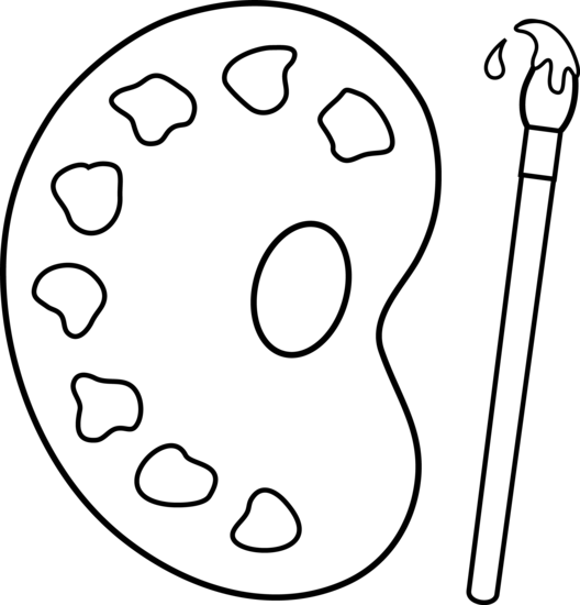 528x550 Artist Palette Clipart
