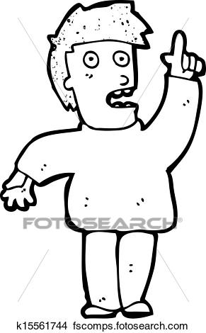 291x470 Clipart Of Man,male,boy,asking,question,answering, K15561744