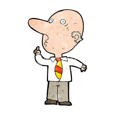 440x440 Cartoon Bald Man Asking Question Stock Vector