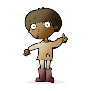 300x300 Boy Asking Questions About School Work Illustration Royalty Free