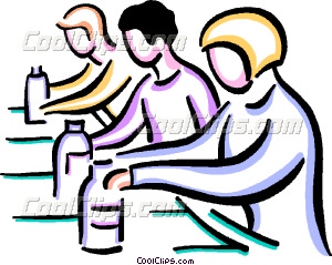 300x239 Workers On Assembly Line Vector Clip Art