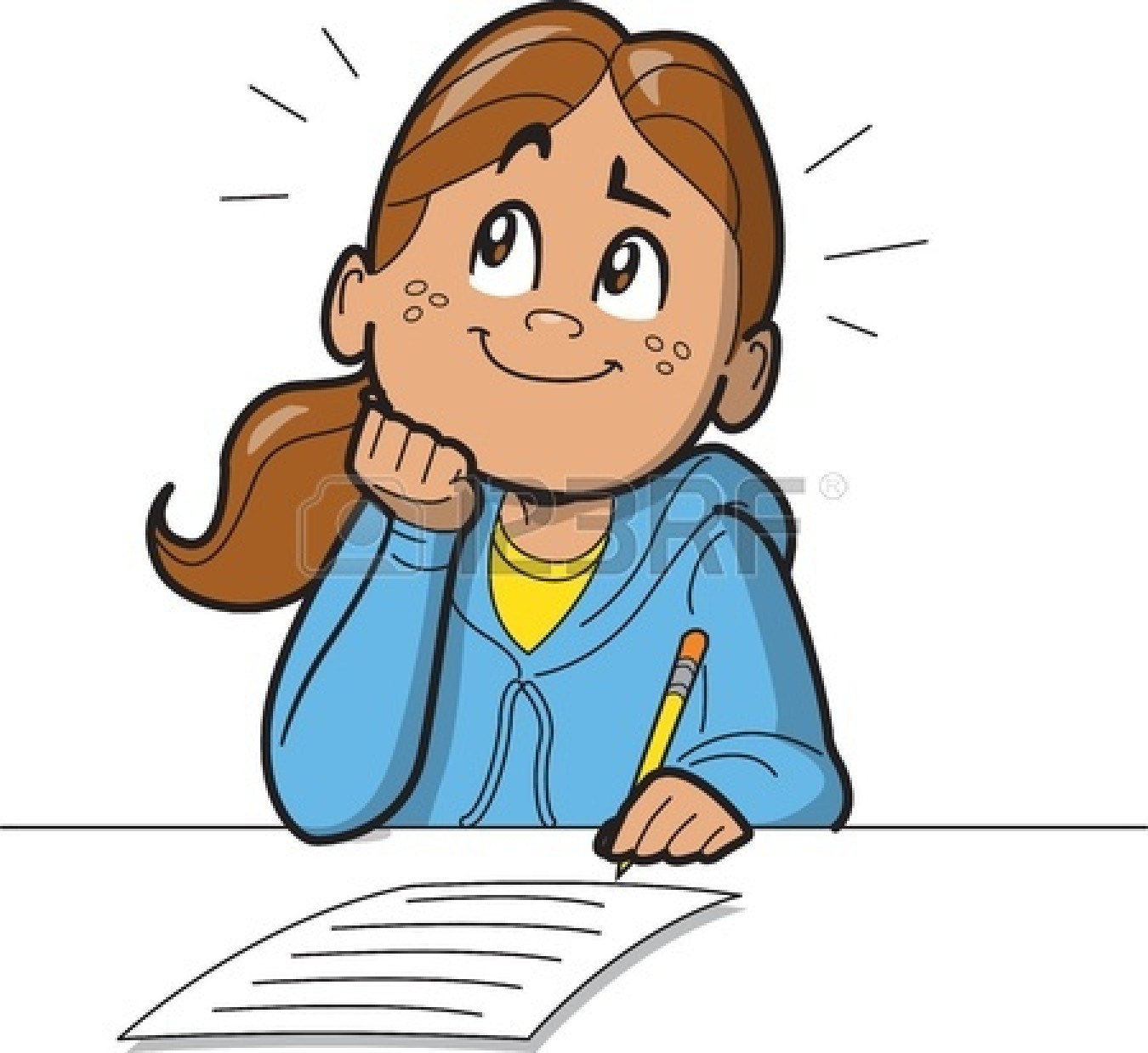 1350x1239 Girl Writing Clipart