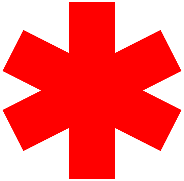 600x592 Red Star Of Life Clip Art