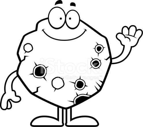 495x440 Cartoon Asteroid Waving Stock Vector