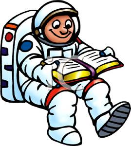 269x300 Art Image An Astronaut Reading A Book